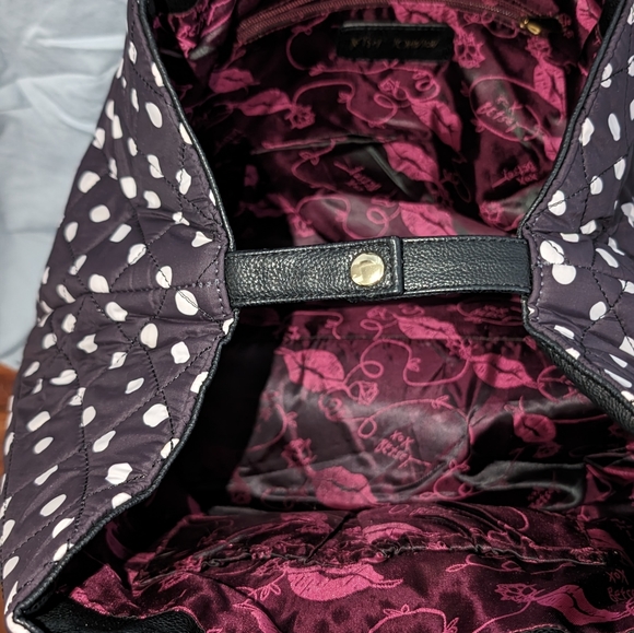 Betsey Johnson polka dotted quilted tote - Picture 6 of 6
